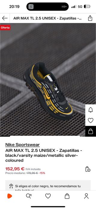 Nike Air Max TL 2008 Negro Amarillo