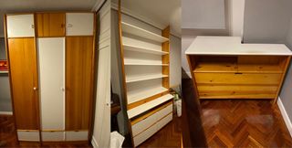 Lote Muebles habitación Madera y Blanco