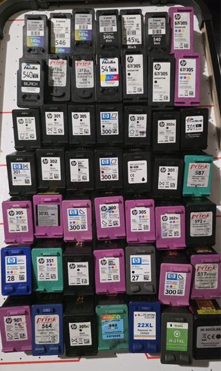 Cartuchos de tinta HP vacíos