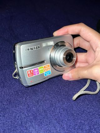 Cámara Pentax Optio E50 8.1MP Plata, con funda