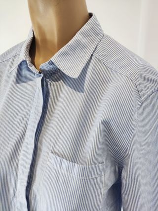 Camisa de rayas azul mujer Massimo Dutti