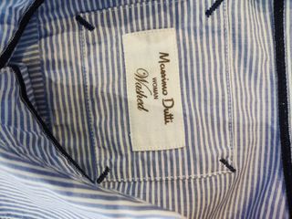 Camisa de rayas azul mujer Massimo Dutti