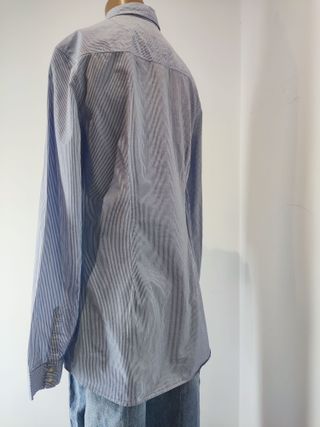 Camisa de rayas azul mujer Massimo Dutti