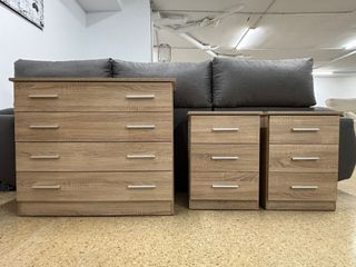 Pack Comoda + Mesitas de noche! 3 COLORES