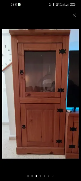 Conjunto Muebles Salón Madera Rústico Mexicano