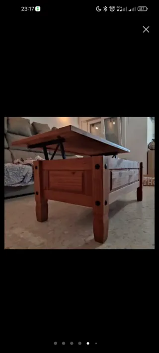 Conjunto Muebles Salón Madera Rústico Mexicano