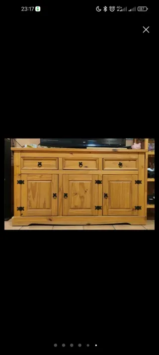 Conjunto Muebles Salón Madera Rústico Mexicano