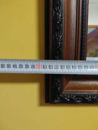 Espejo grande de madera y cristal