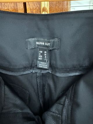 Pantalón negro vestir mujer algodón