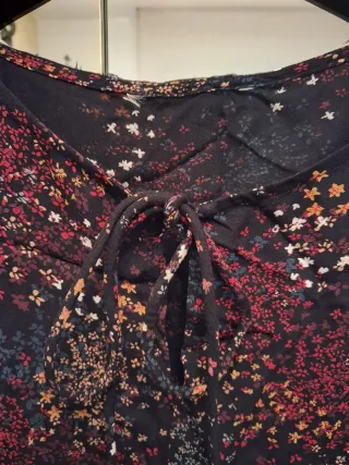 Vestido estampado floral manga larga