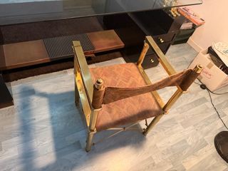 Mesa de oficina cristal y metal