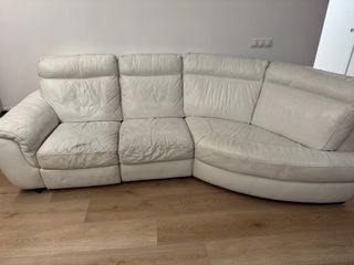 Sofá Natuzzi Piel Blanco