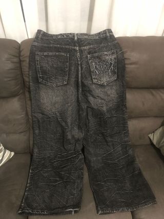 Pantalones Jeans Y2K Hip Hop Grises