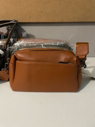 Bolso Mia Larouge Marrón Correa Multicolor