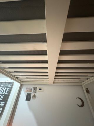 Cama litera matrimonial madera blanca