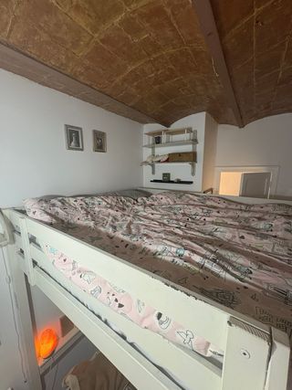 Cama litera matrimonial madera blanca