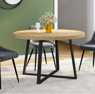 Mesa Comedor Extensible Madera y Metal .Nueva