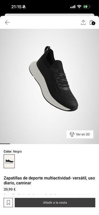 Zapatillas Oysho Negras Talla 37