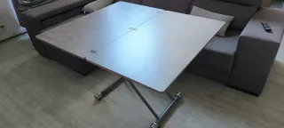 Mesa centro elevable madera y metal