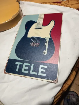 Placa Metálica Telecaster Guitarra