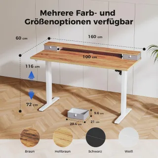 Escritorio Elevable Eléctrico 160x60