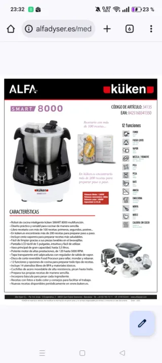 Robot Cocina Inteligente Küken SMART 8000