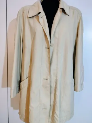 Parka gabardina beige