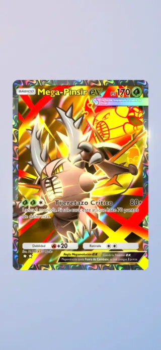 Carta Pokémon Mega-Pinsir EX ⭐️⭐️ Pokémon TCGP