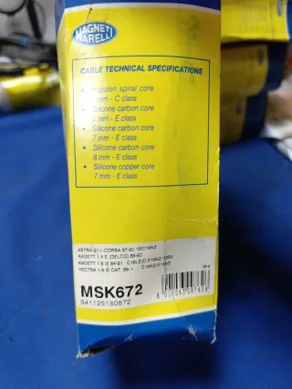 Cables de bujías magneti marelli MSK672 Opel Astra