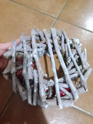 Centrotavola Natale con candela grande