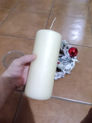 Centrotavola Natale con candela grande