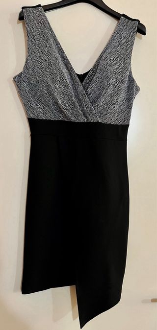 Abito elegante nero e argento