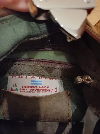 Bolso de piel floral