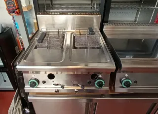 Freidora y Plancha cromo Lotus Serie 600 a Gas.