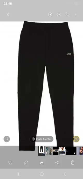 Pantalón Lacoste Negro