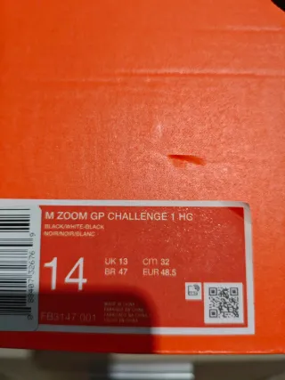 Nike Zoom GP Challenge 1 HC Negro/Blanco