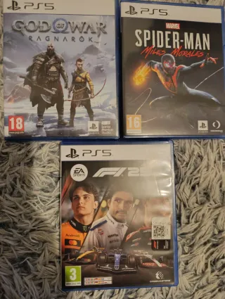 Pack 3 Juegos PS5: God of War, Spider-Man,F1 25