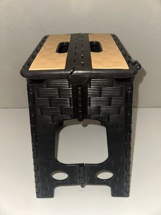 Taburete Plegable Negro y Marrón