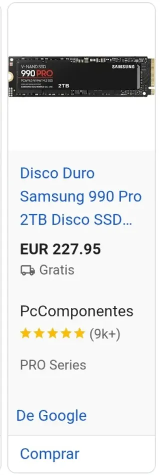 SSD NVMe Samsung 980 PRO 2TB