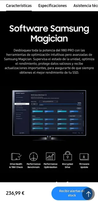 SSD NVMe Samsung 980 PRO 2TB