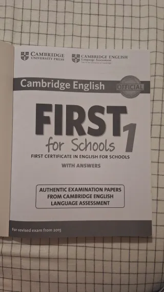 Cambridge English First 1 for Schools