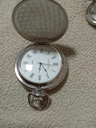 Lote 3 Relojes de Bolsillo Plateados no está proba