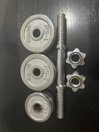 Mancuerna de 9 KG Cromada