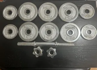 Mancuerna de 9 KG Cromada