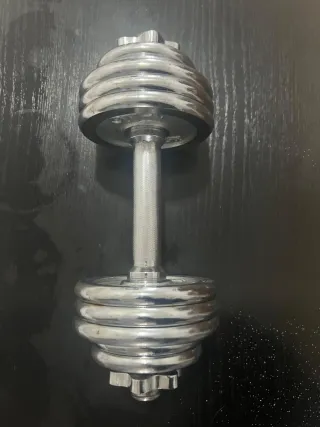 Mancuerna de 9 KG Cromada