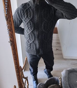 Jersey Jack & Jones cremallera gris Talla M