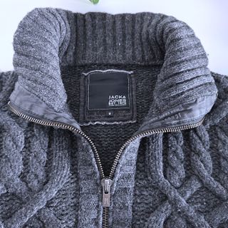 Jersey Jack & Jones cremallera gris Talla M