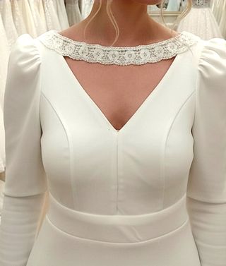 Capa Novia crepe y encaje