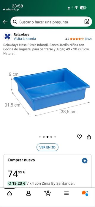 Mesa picnic infantil madera