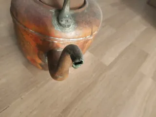 Bollitore antico in rame teiera d'epoca